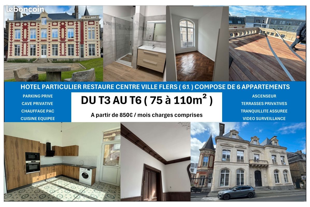 Appartement à louer, 85m², Flers