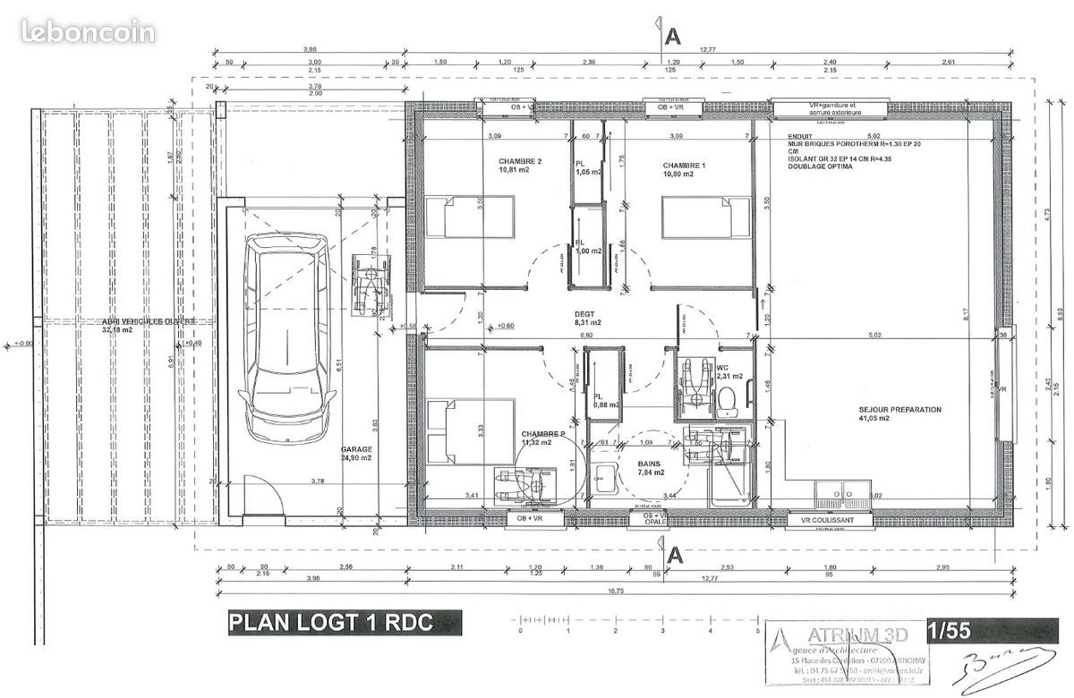 Maison à louer, 95m², Félines