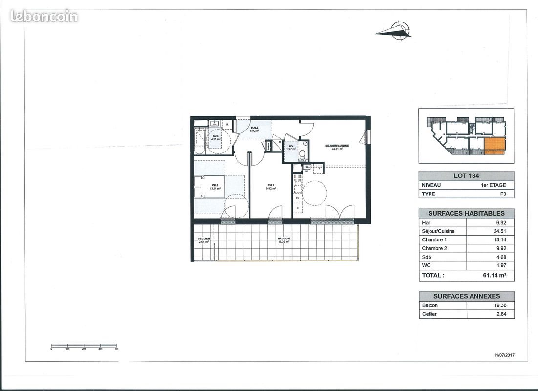 Appartement à louer, 61m², Sierentz