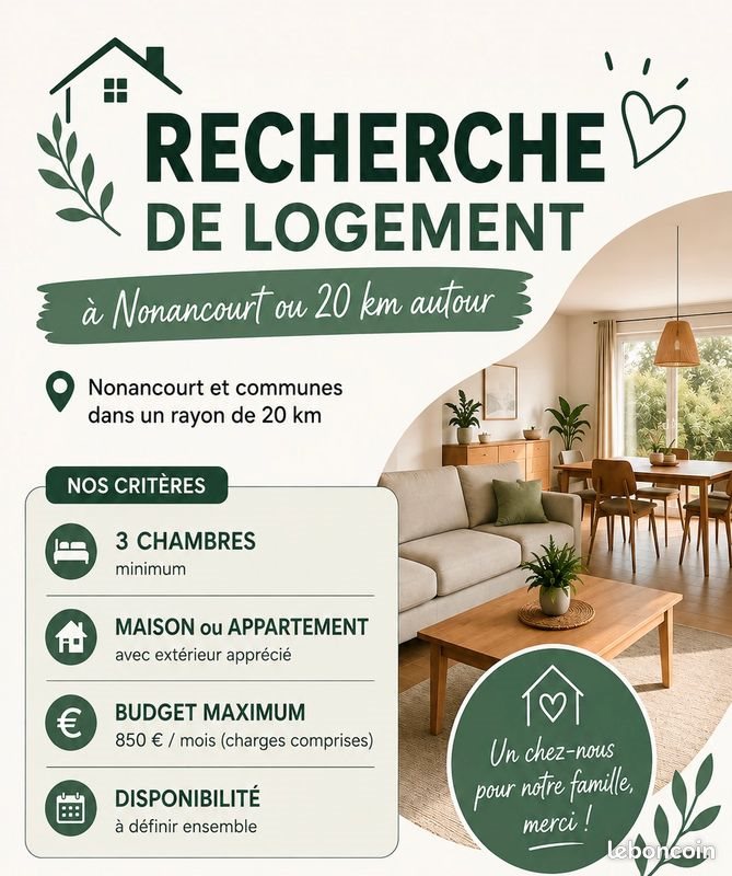 Appartement à louer, 80m², Nonancourt