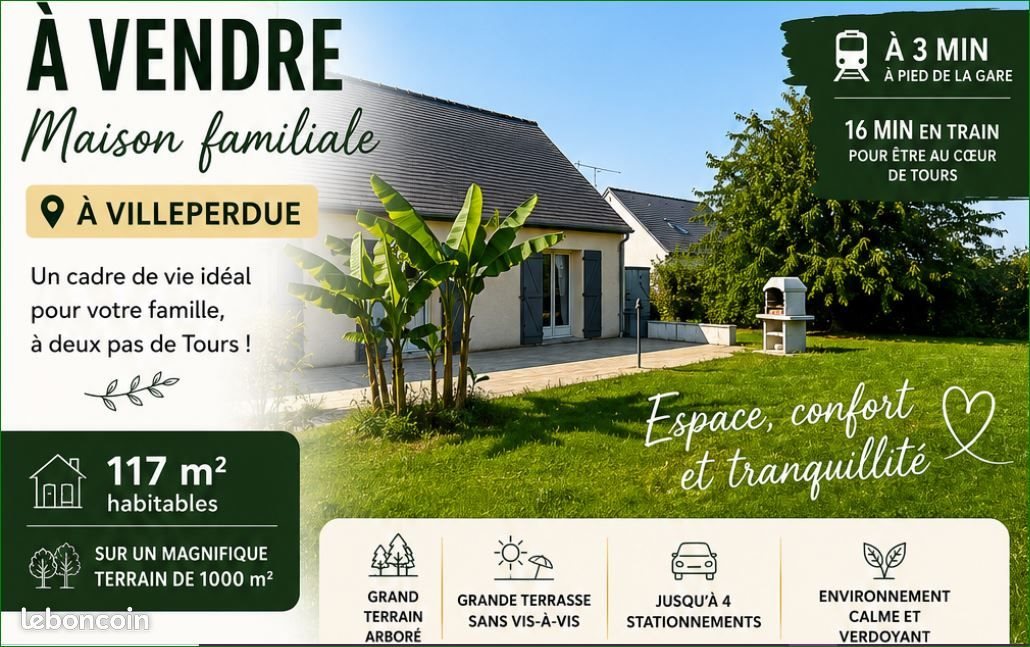 Maison à vendre, 117m², Villeperdue