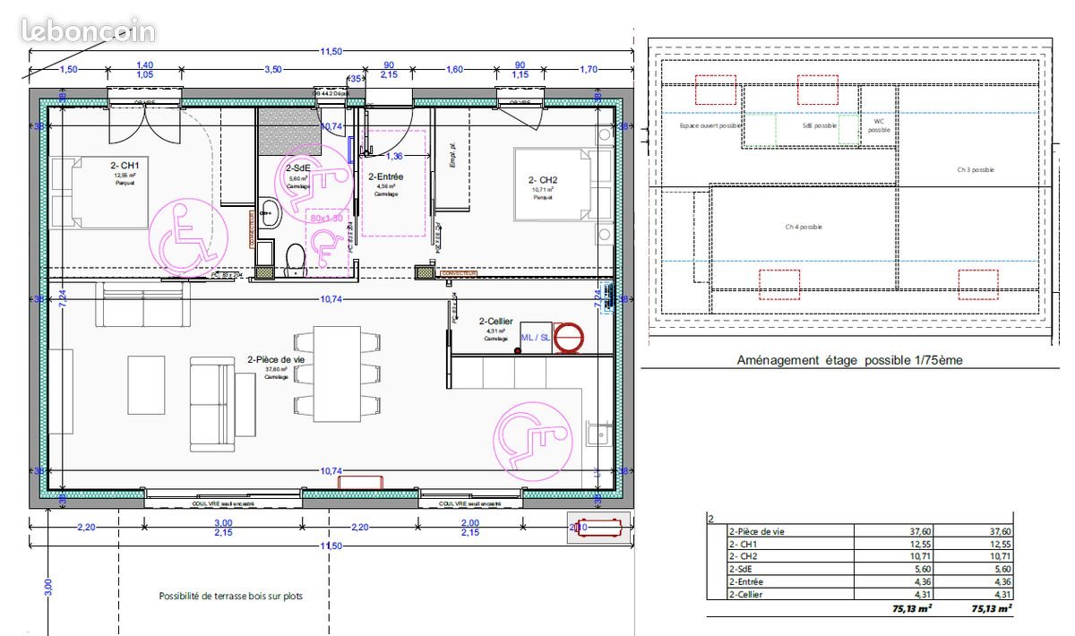 Maison à vendre, 75m², Ploumoguer