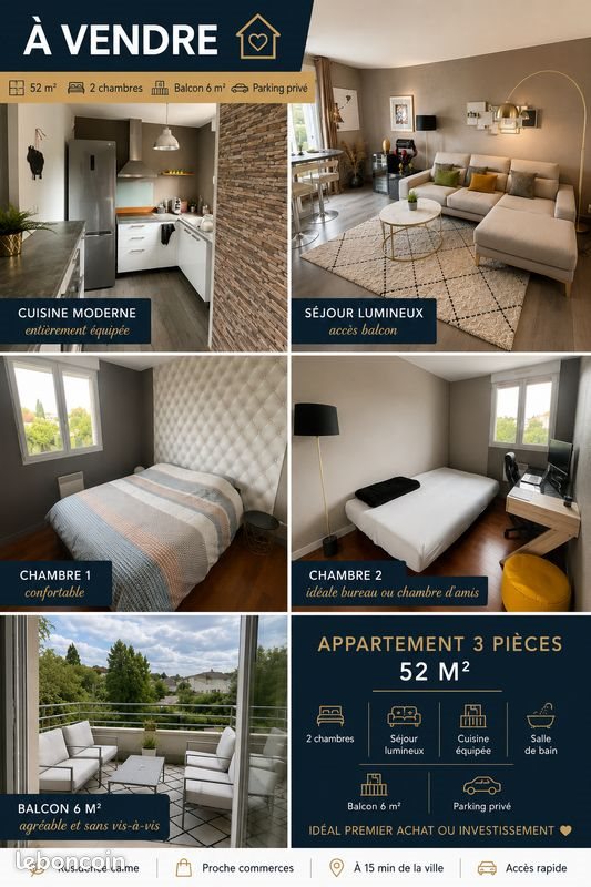 Appartement à vendre, 52m², Toulouse