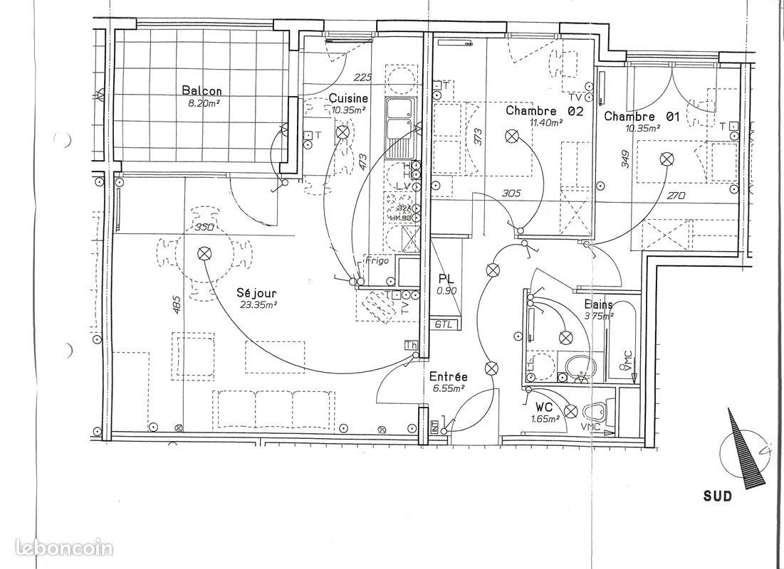 Appartement à louer, 68m², Mey