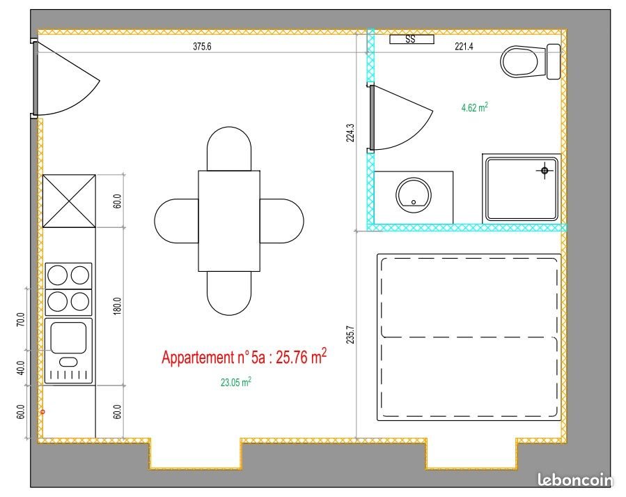 Appartement à louer, 25m², Riorges