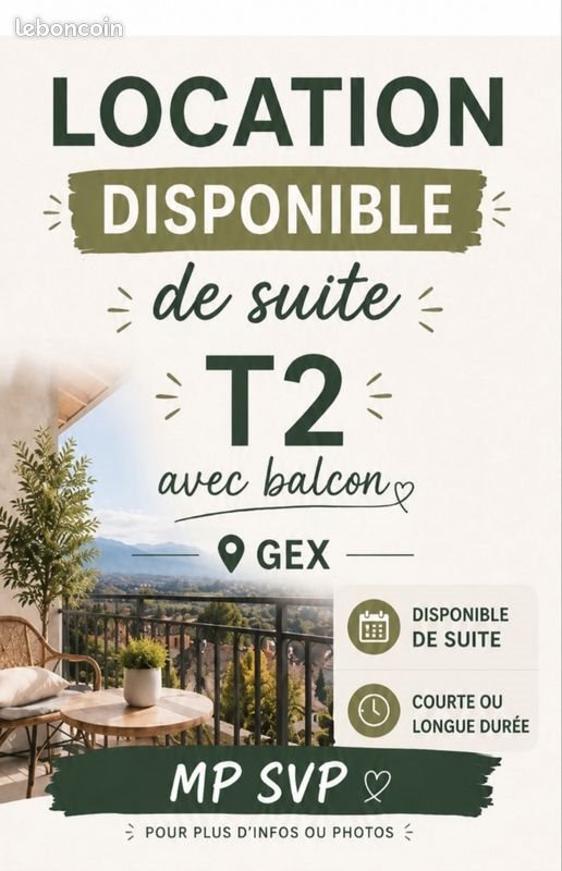 Appartement à louer, 52m², Gex