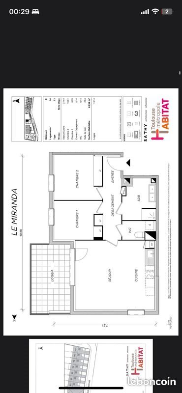 Appartement à vendre, 64m², Toulouse