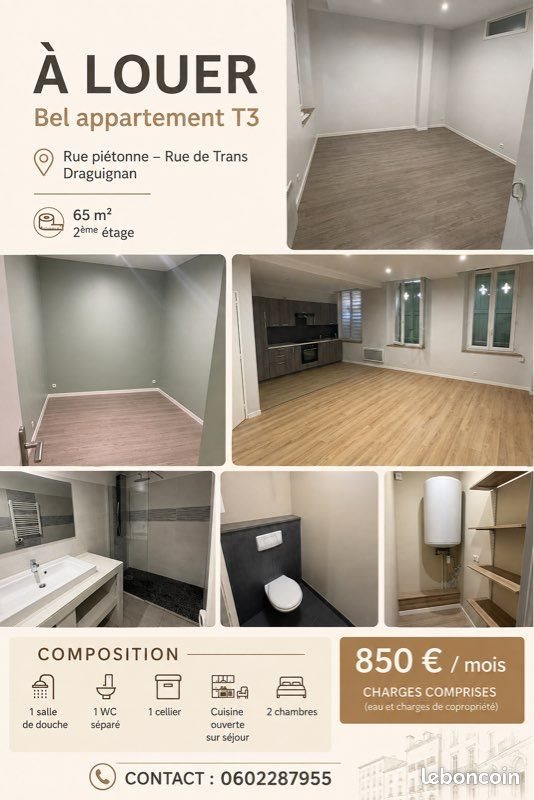 Appartement à louer, 65m², Draguignan