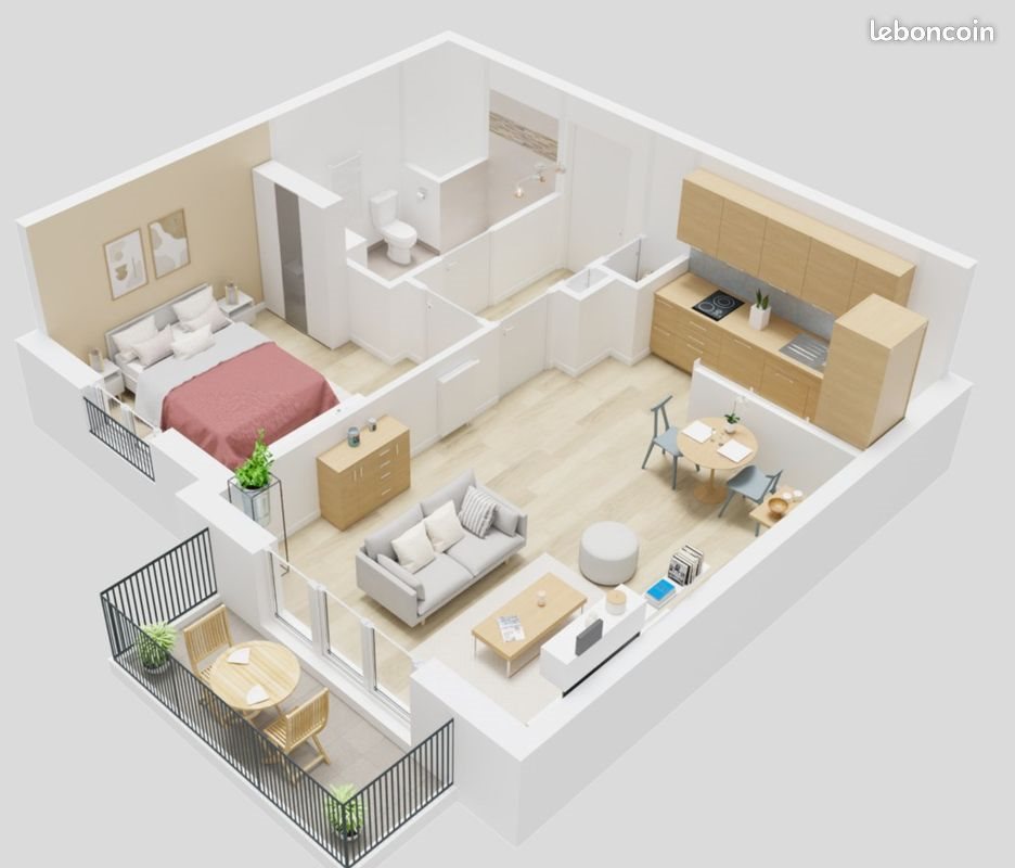 Appartement à louer, 46m², Plaisir