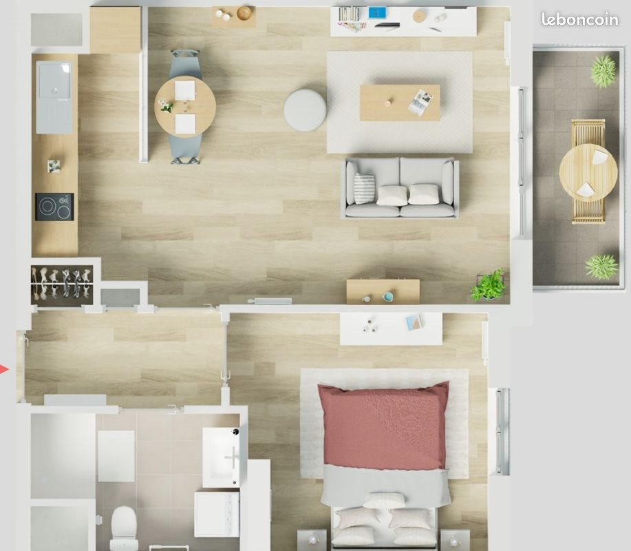 Appartement à louer, 46m², Plaisir