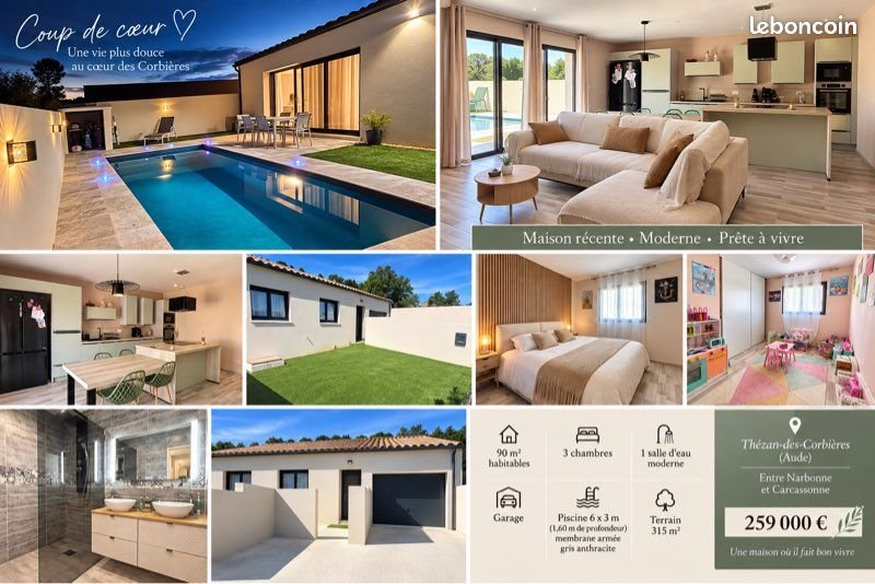 Maison à vendre, 90m², Thézan-des-Corbières
