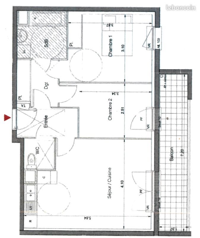 Appartement à louer, 57m², Bondoufle