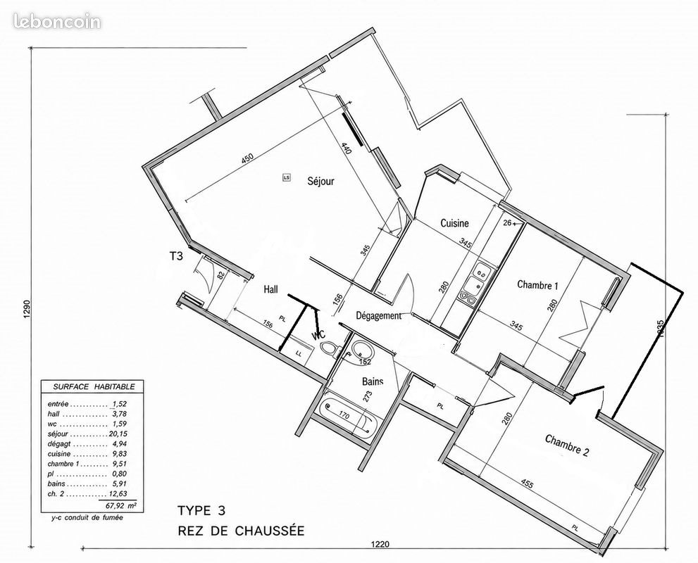 Appartement à vendre, 70m², Meythet