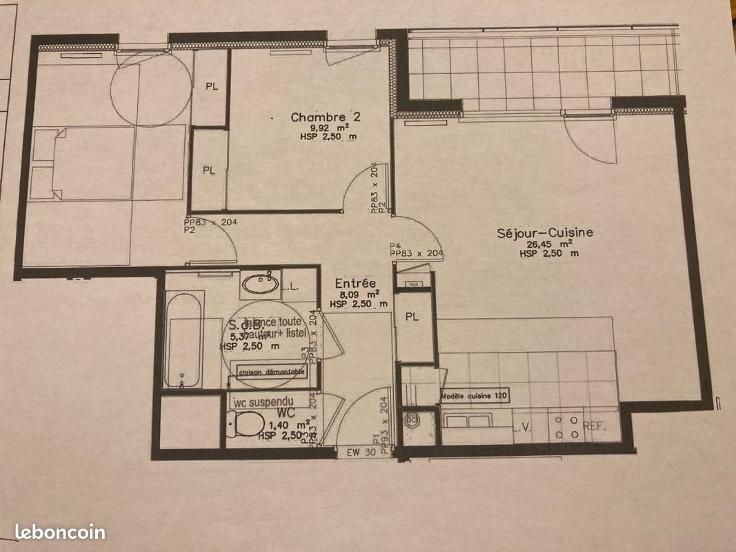 Appartement à louer, 66m², Betton