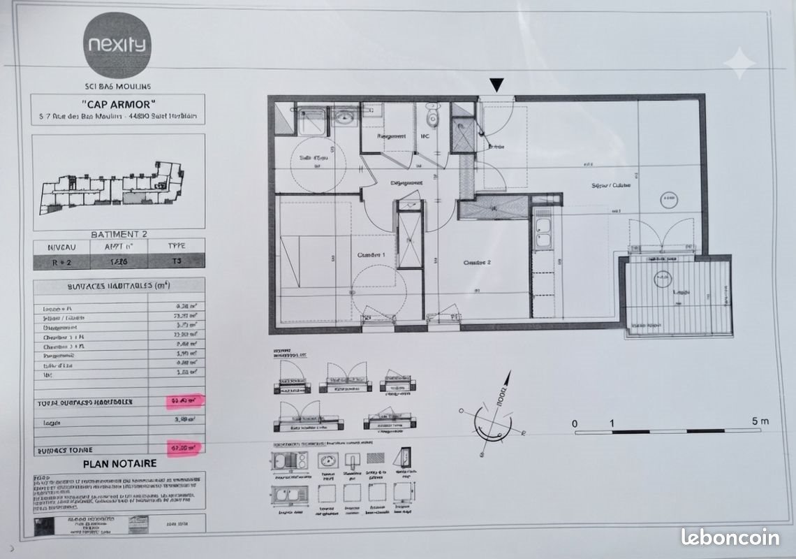 Appartement à vendre, 67m², Saint-Herblain