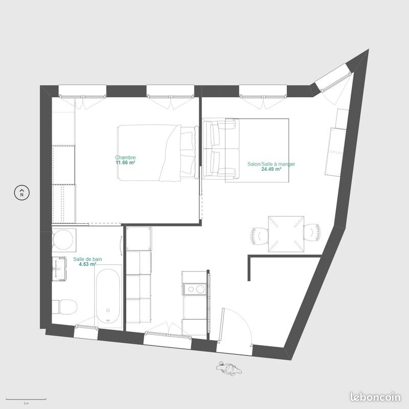 Appartement à louer, 42m², Dammarie-les-Lys
