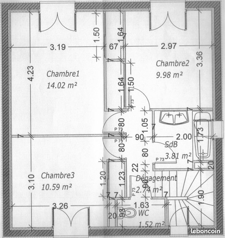 Maison à louer, 85m², Cugnaux