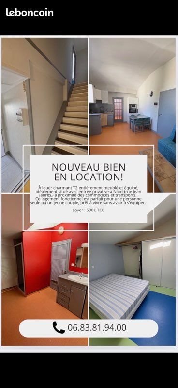 Appartement à louer, 32m², Niort