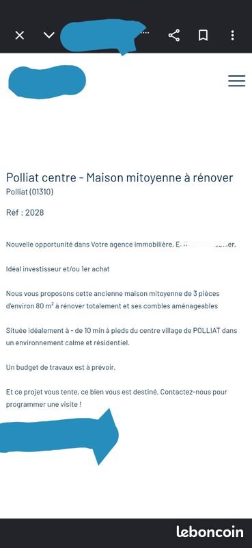Maison à vendre, 80m², Polliat