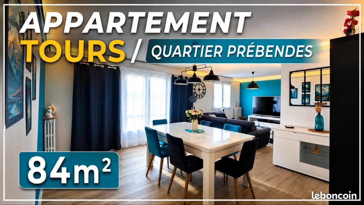 Appartement à vendre, 84m², Tours