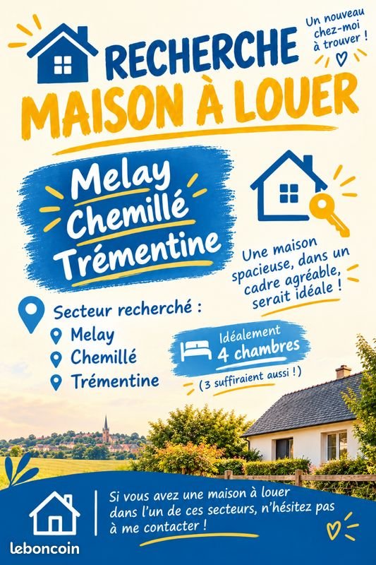 Maison à louer, 100m², Chemillé