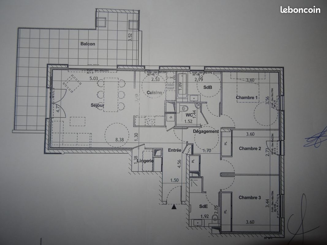 Appartement à louer, 99m², Chamalières