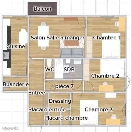 Appartement à louer, 82m², Compiègne