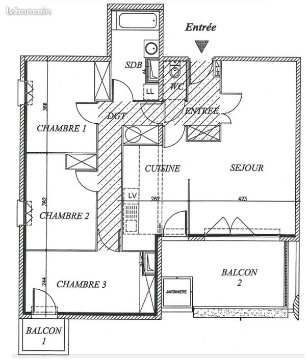 Appartement à louer, 95m², Grenoble