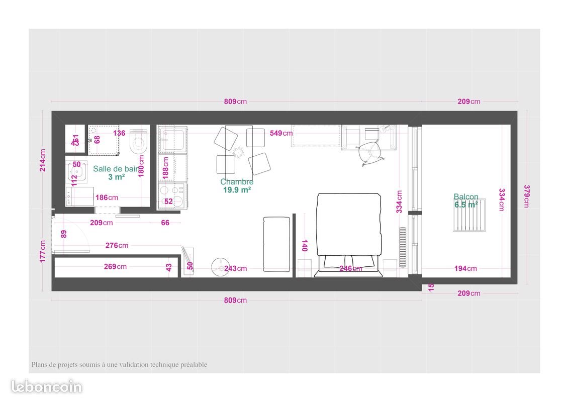 Appartement à louer, 23m², Strasbourg