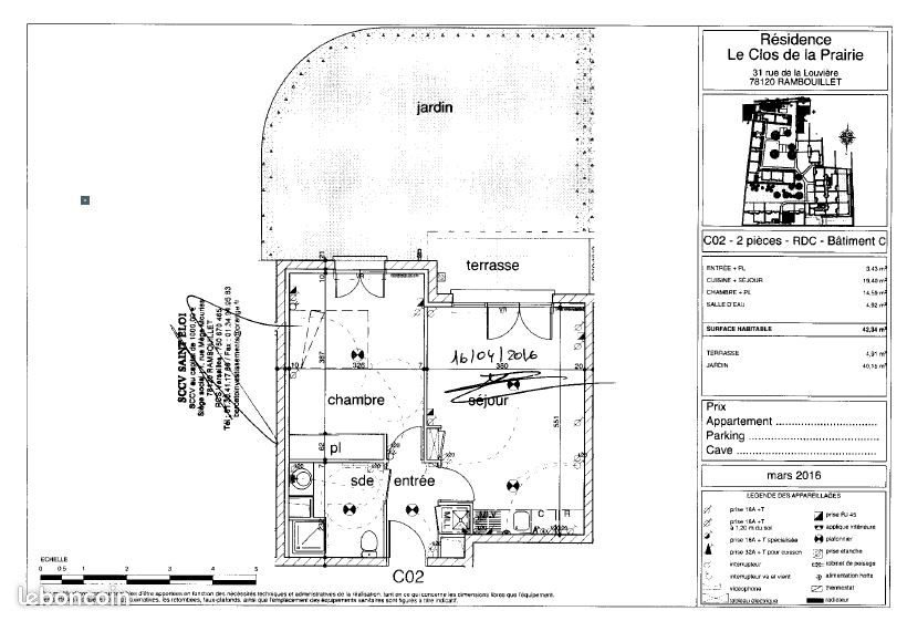 Appartement à louer, 42m², Rambouillet