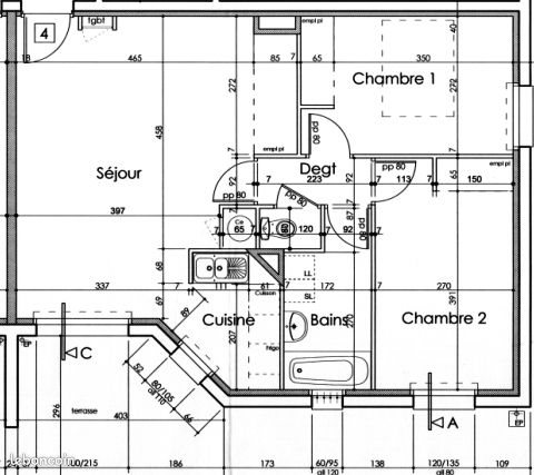 Appartement à louer, 65m², Avrillé