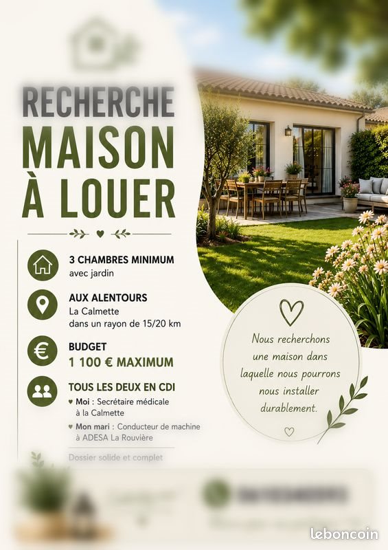 Maison à louer, 90m², La Calmette
