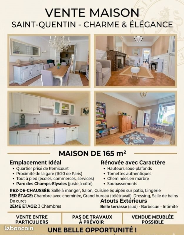 Maison à vendre, 165m², Saint-Quentin