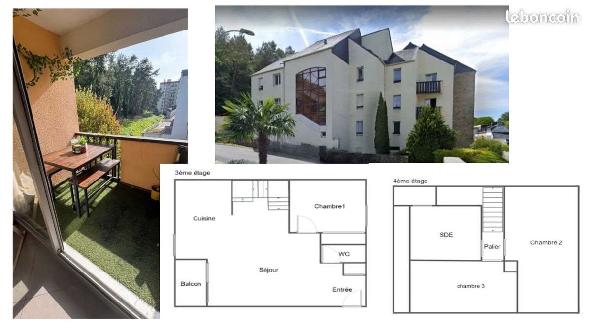 Appartement à louer, 83m², Quimper