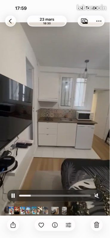 Appartement à louer, 20m², Paris 19ème