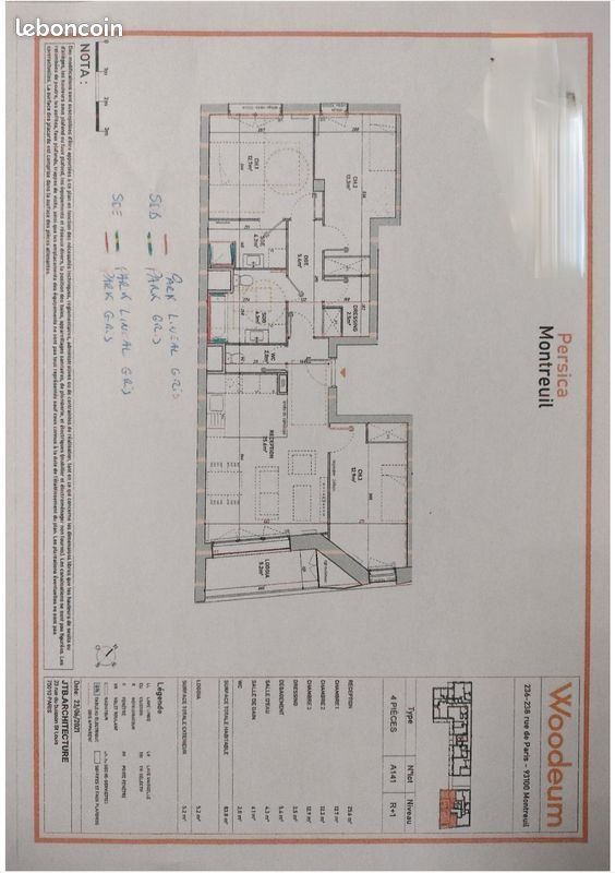 Appartement à louer, 83m², Montreuil