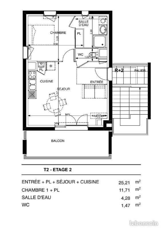 Appartement à louer, 42m², Seysses