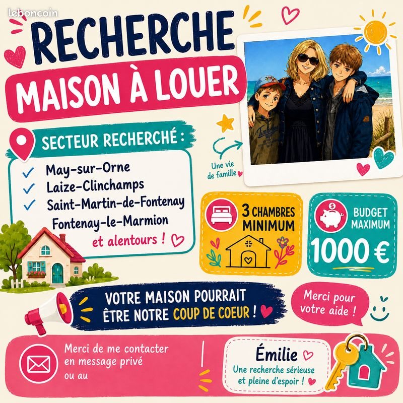 Maison à louer, 80m², Fontenay-le-Marmion