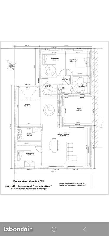 Maison à louer, 101m², Marennes