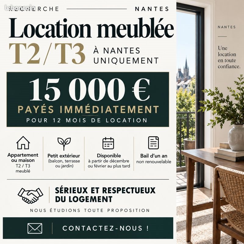 Maison à louer, 65m², Nantes