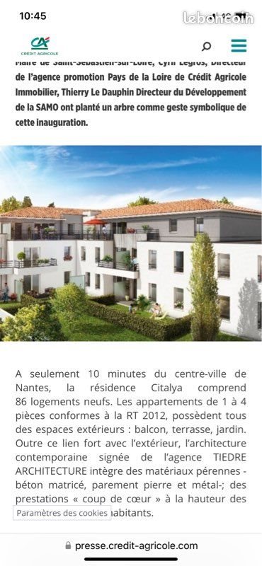 Appartement à louer, 43m², Saint-Sébastien-sur-Loire