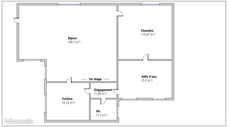 Appartement à vendre, 53m², Paris 18ème