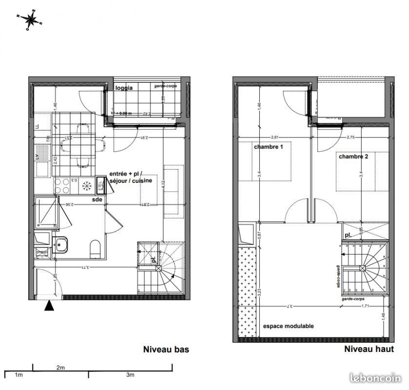 Appartement à louer, 57m², Mérignac