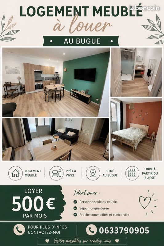 Appartement à louer, 42m², Le Bugue