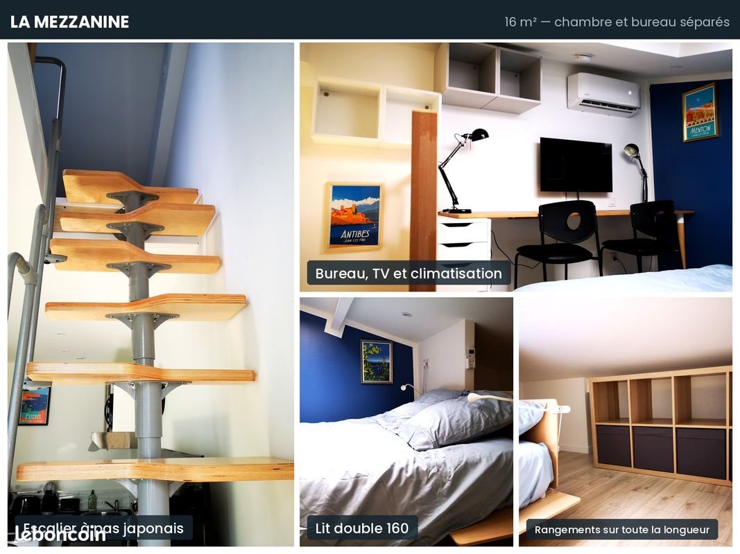 Appartement à louer, 18m², Nice