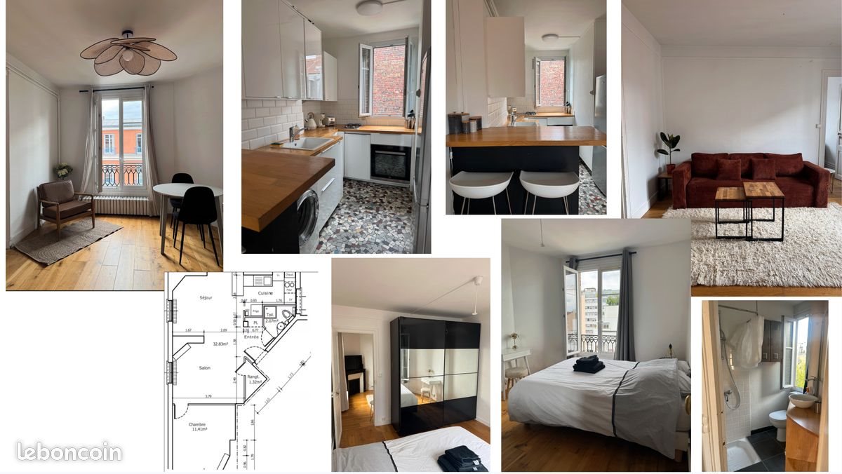 Appartement à louer, 46m², Clichy