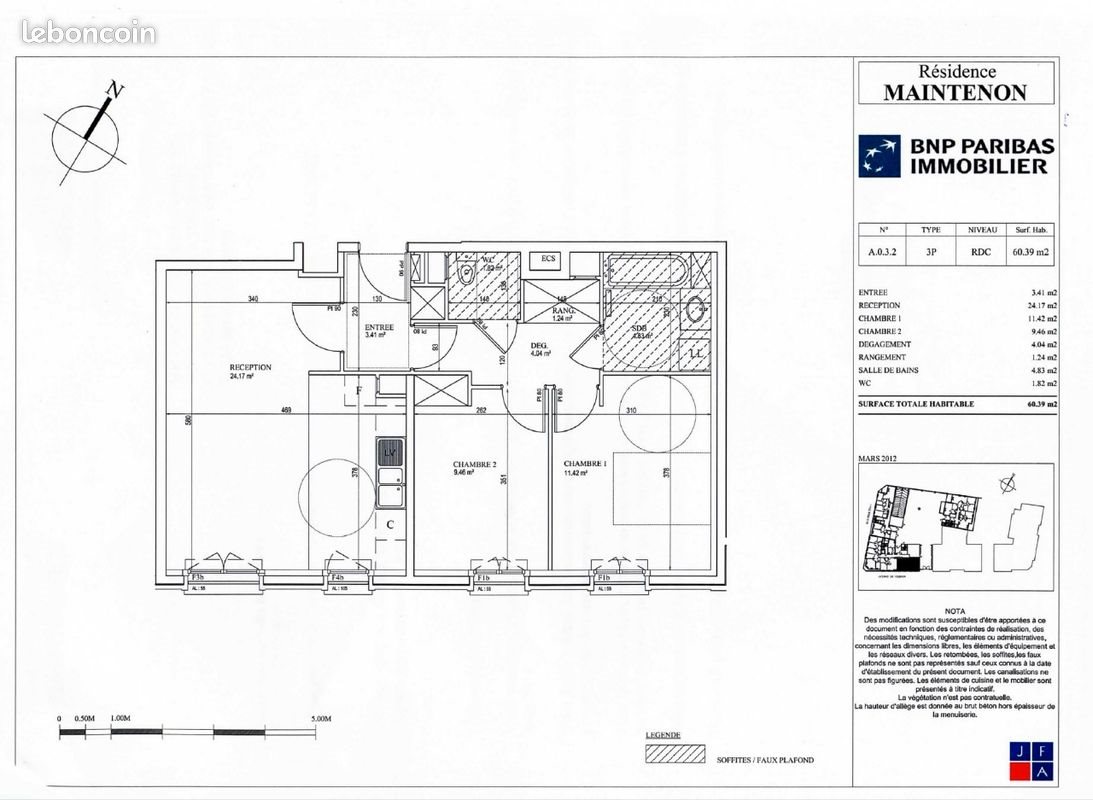 Appartement à louer, 60m², La Garenne-Colombes