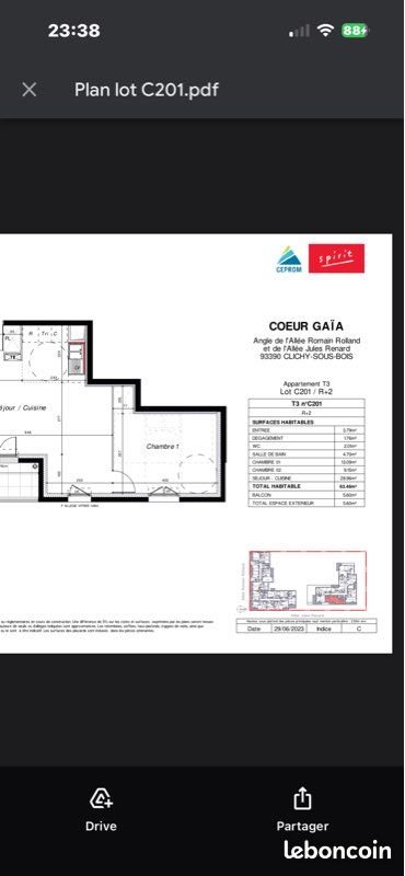 Appartement à vendre, 63m², Clichy-sous-Bois