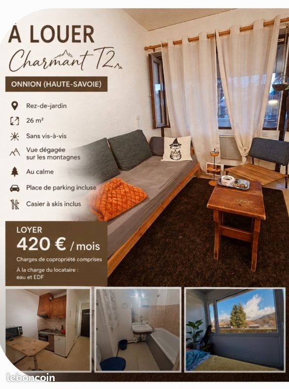 Appartement à louer, 26m², Saint-Jeoire