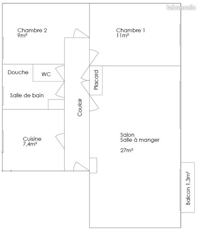 Appartement à louer, 67m², Plénée-Jugon